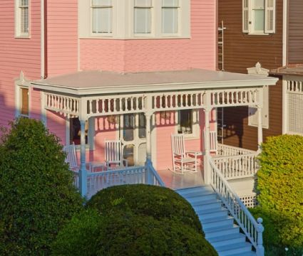 A Large Pink House