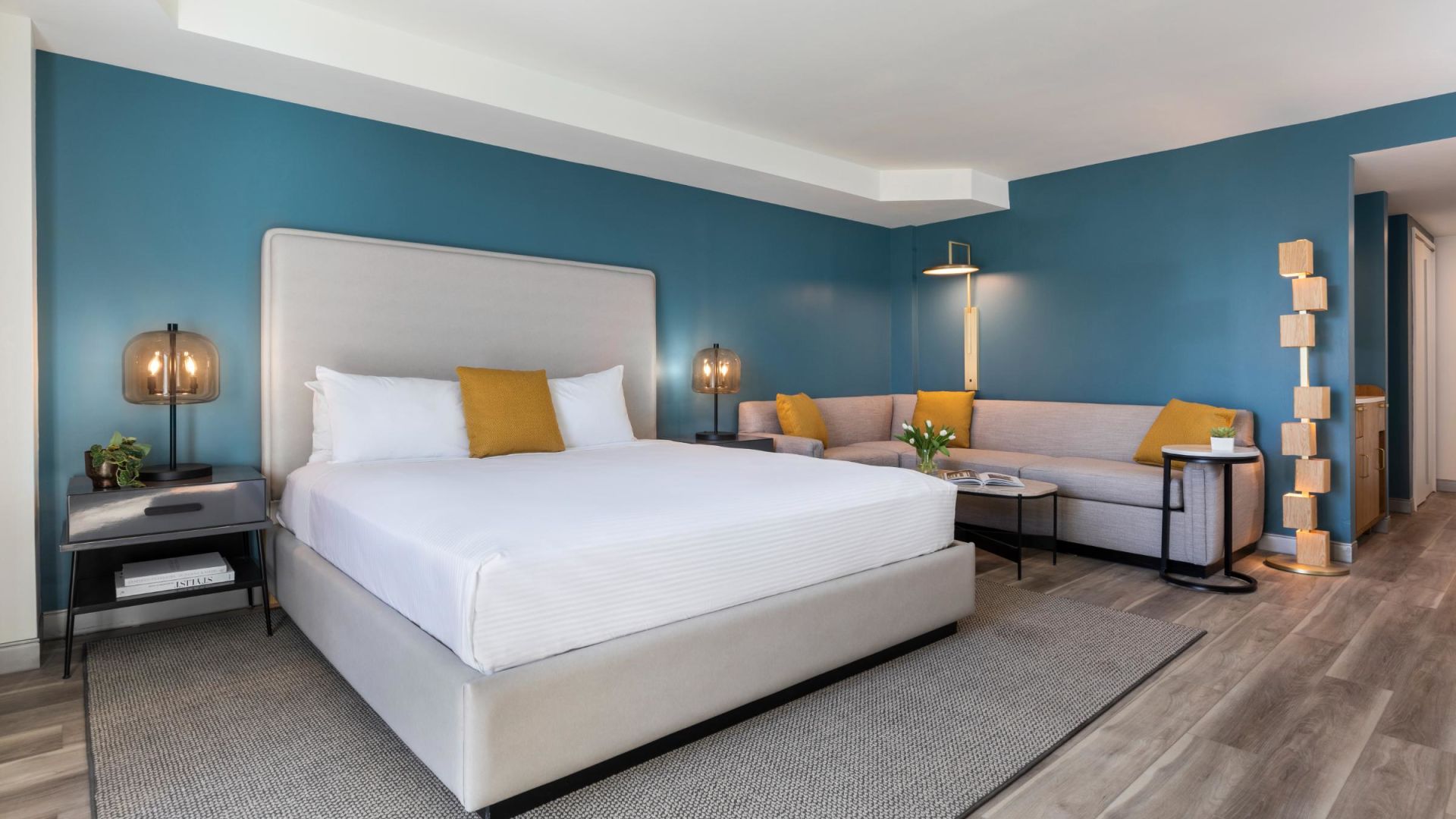 A Bedroom With Two Beds