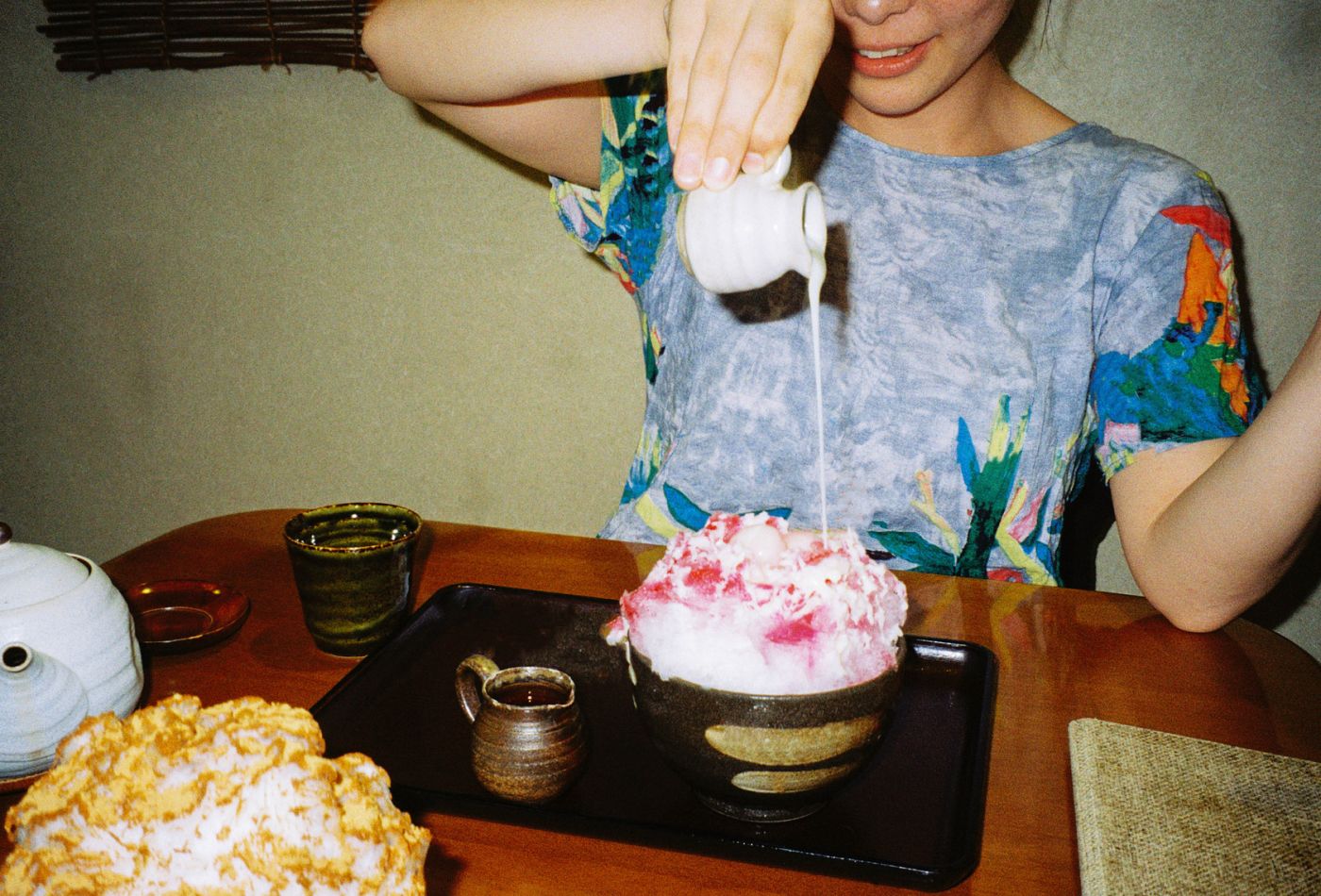 A Woman Making A Cake
