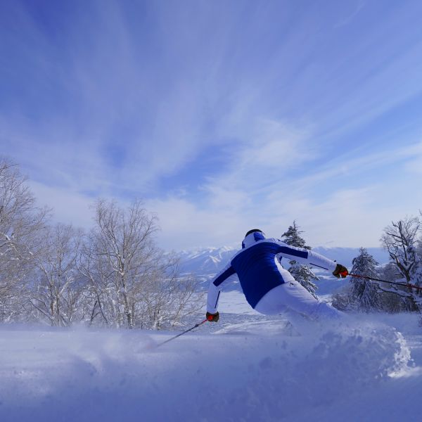 A Person Skiing Down A Snowy Hill