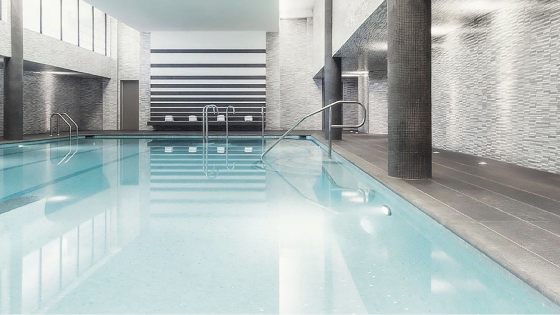 A Swimming Pool In A Building