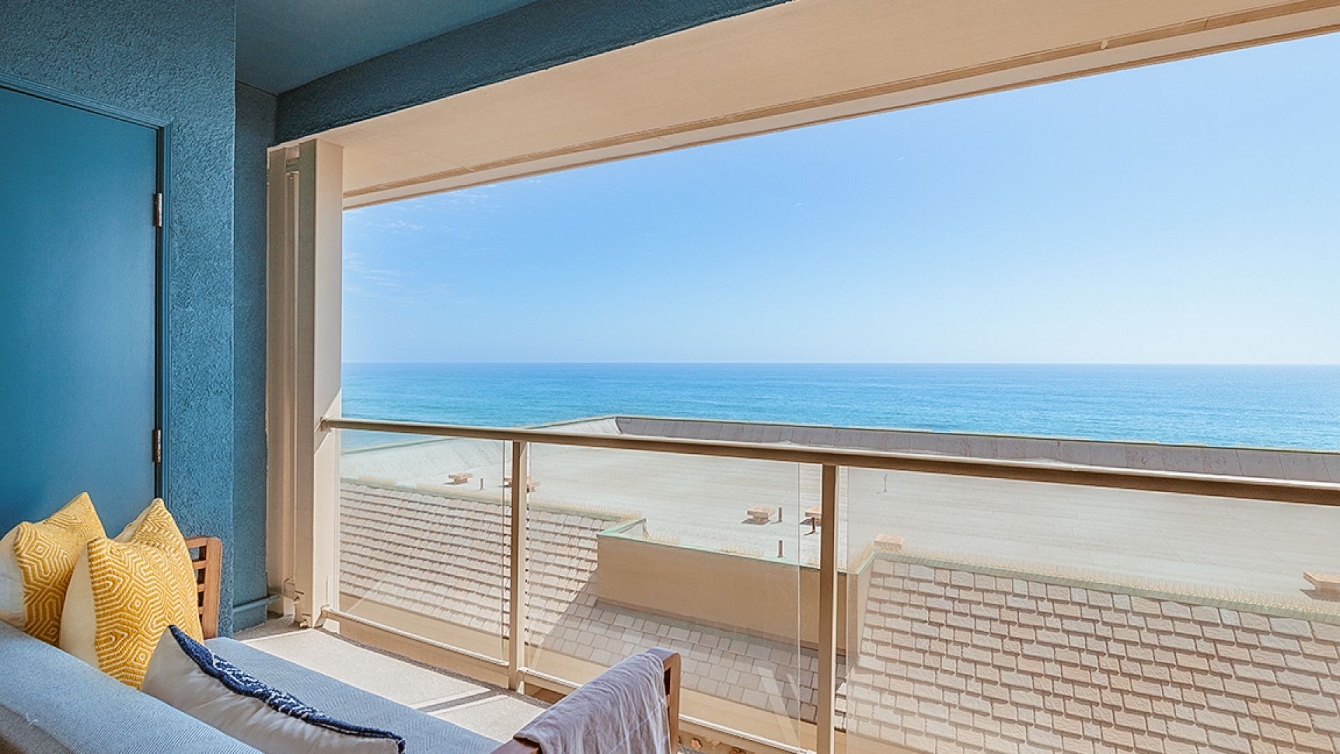 A Balcony Overlooking The Ocean