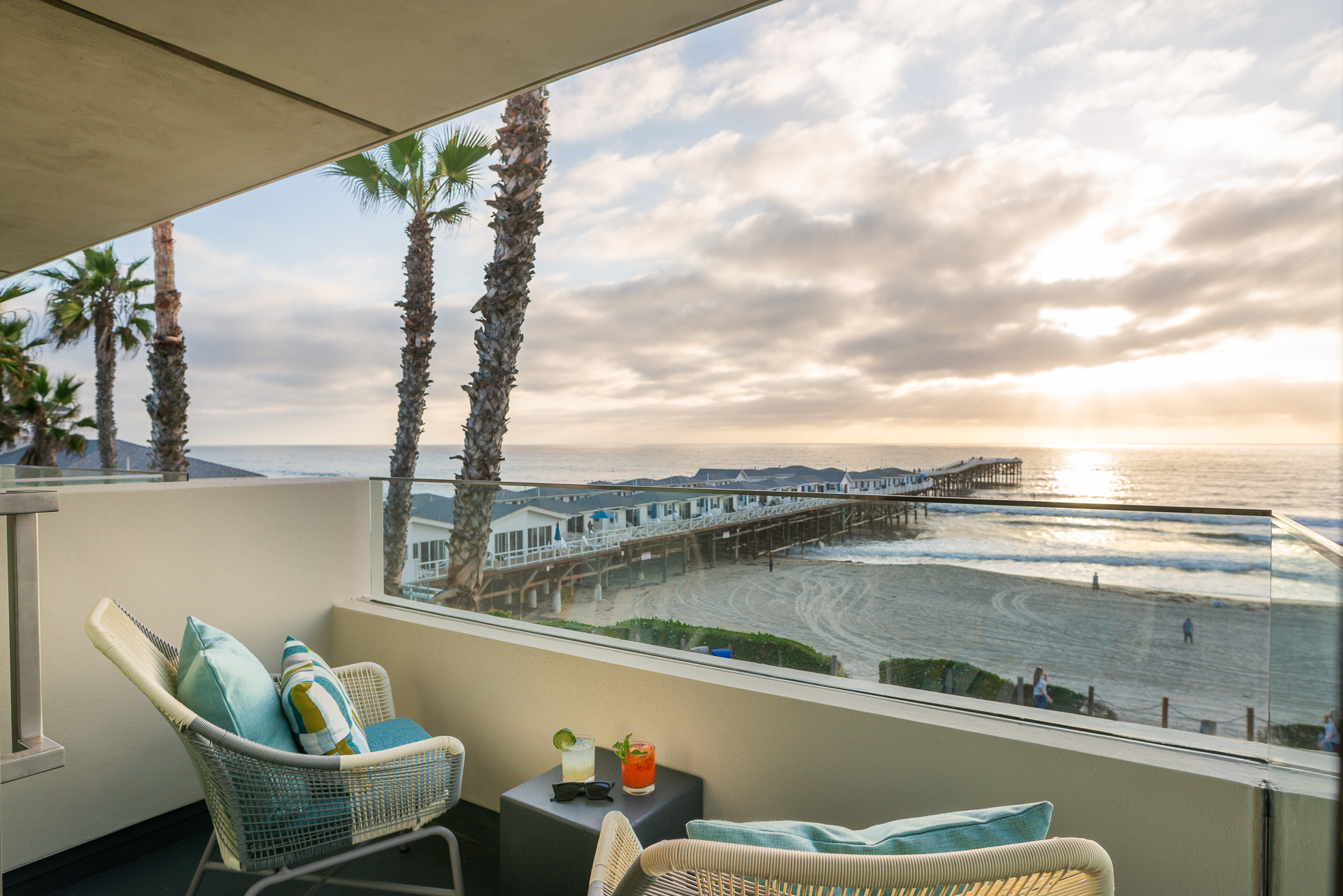 A Balcony Overlooking A Beach